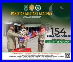 Read more about the article Join Pak Army through PMA Long Course 154 | www.joinpakarmy.gov.pk Online Apply